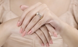 1.0 x matching pink sapphire band in size 9